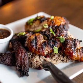 Jerk Bacon Wrapped Shrimp